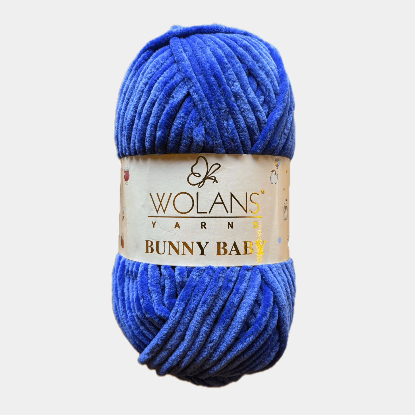 Fil chenille Wolans Bunny Baby 100-68 bleu nuit 100g pour amigurumi au crochet