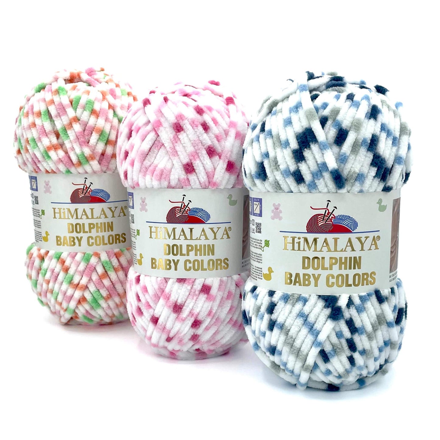 Fil chenille : Dolphin Baby Colors - Himalaya LilyWools - Amigurumis et Crochets