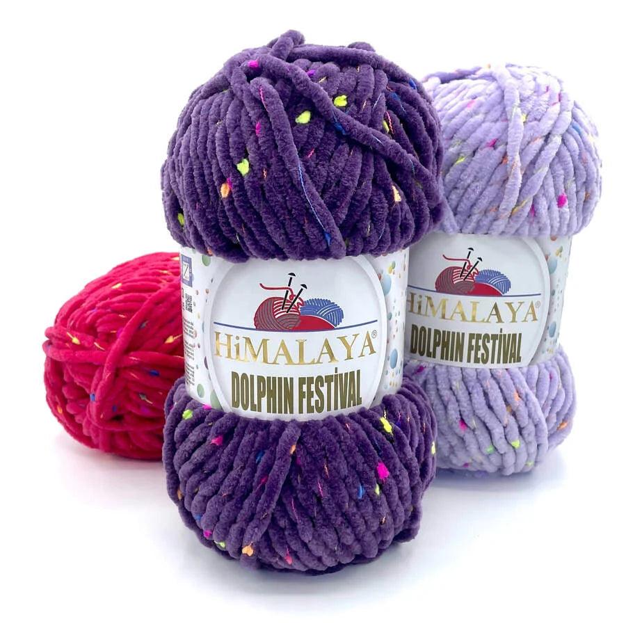 Fil chenille : Dolphin Festival - Himalaya LilyWools - Amigurumis et Crochets