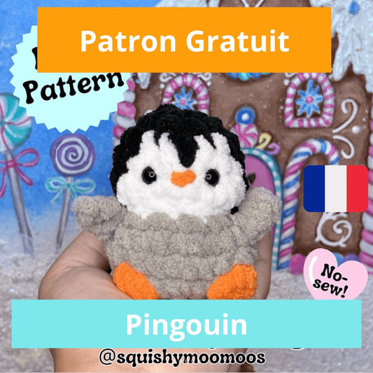 Pingouin - Patron gratuit amigurumi fil chenille