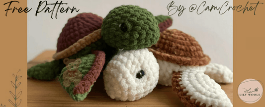 Patron gratuit tortue en fil chenille au crochet