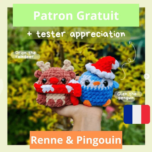 Renne & Pingouin – Fil chenille patron