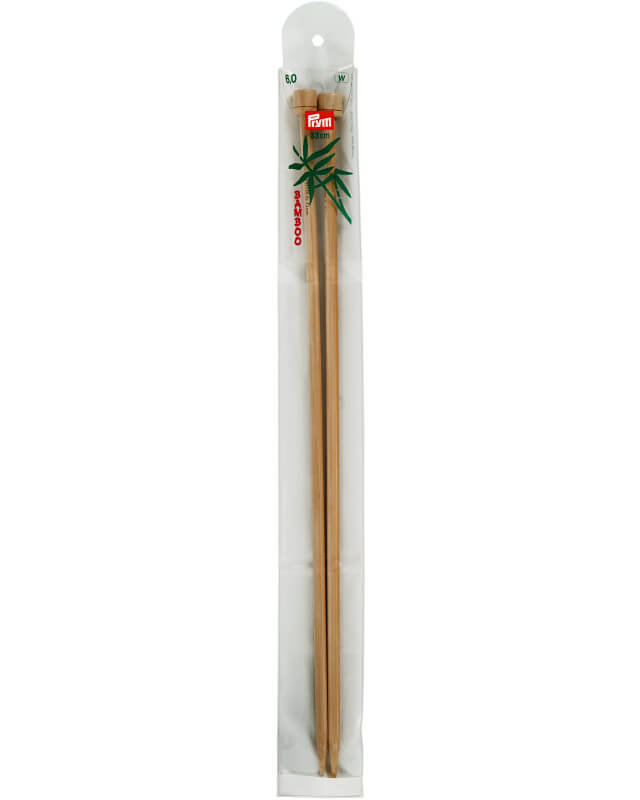 Aiguilles à tricoter en Bambou - PRYM (33cm) 