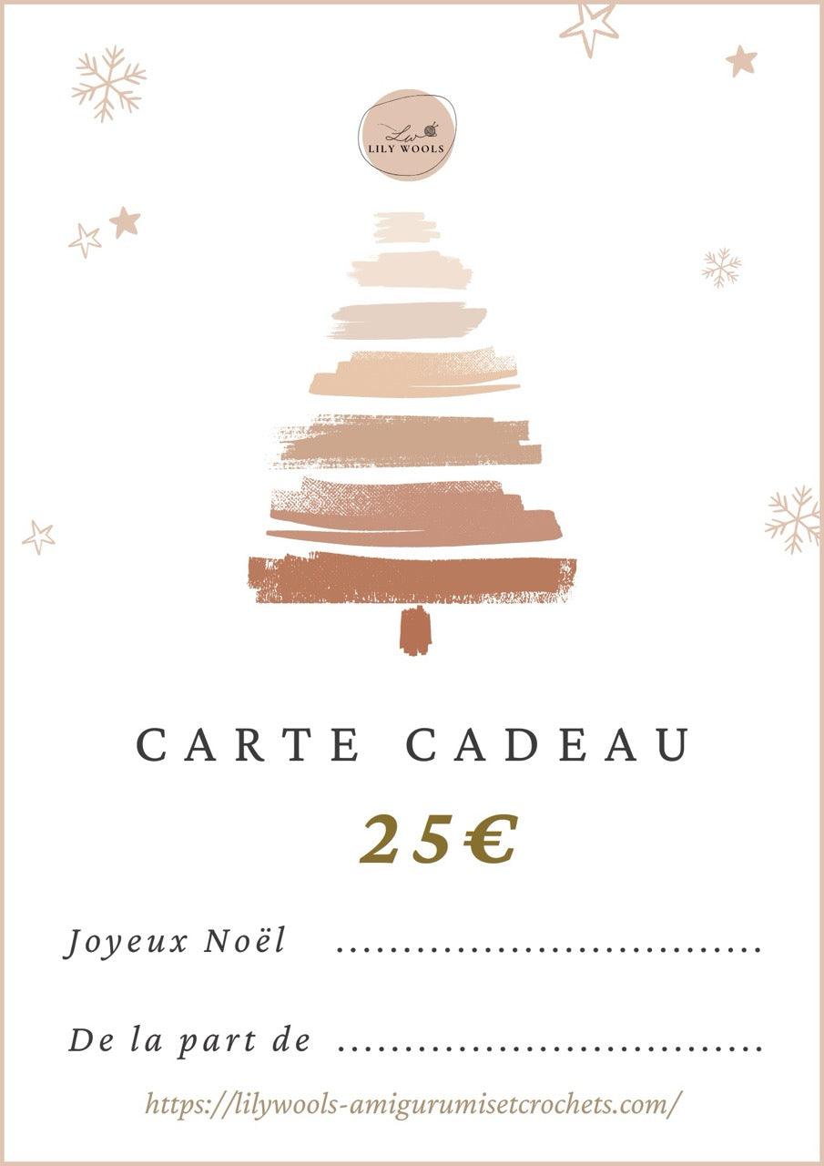 25€ - Carte Cadeaux - LilyWools - Amigurumis et crochet LilyWools - Amigurumis et Crochets