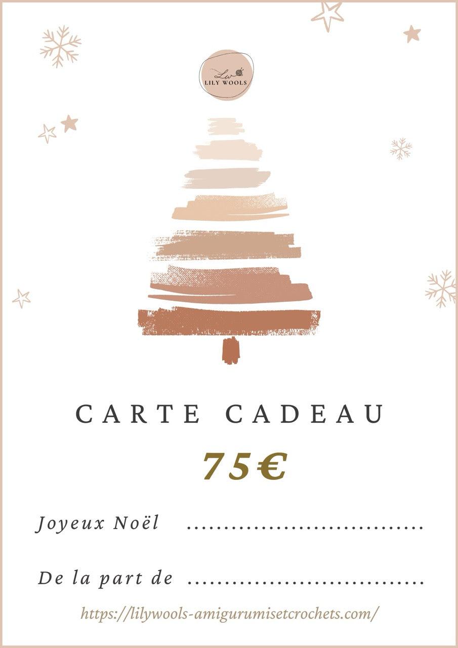 75€ - Carte Cadeaux - LilyWools - Amigurumis et crochet LilyWools - Amigurumis et Crochets