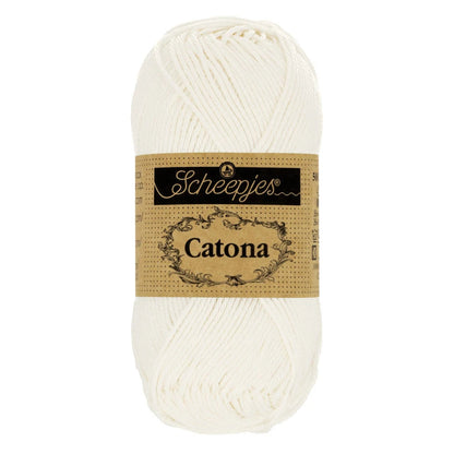 Fil coton Catona Scheepjes 105 blanc nuptial 50g idéal amigurumi crochet