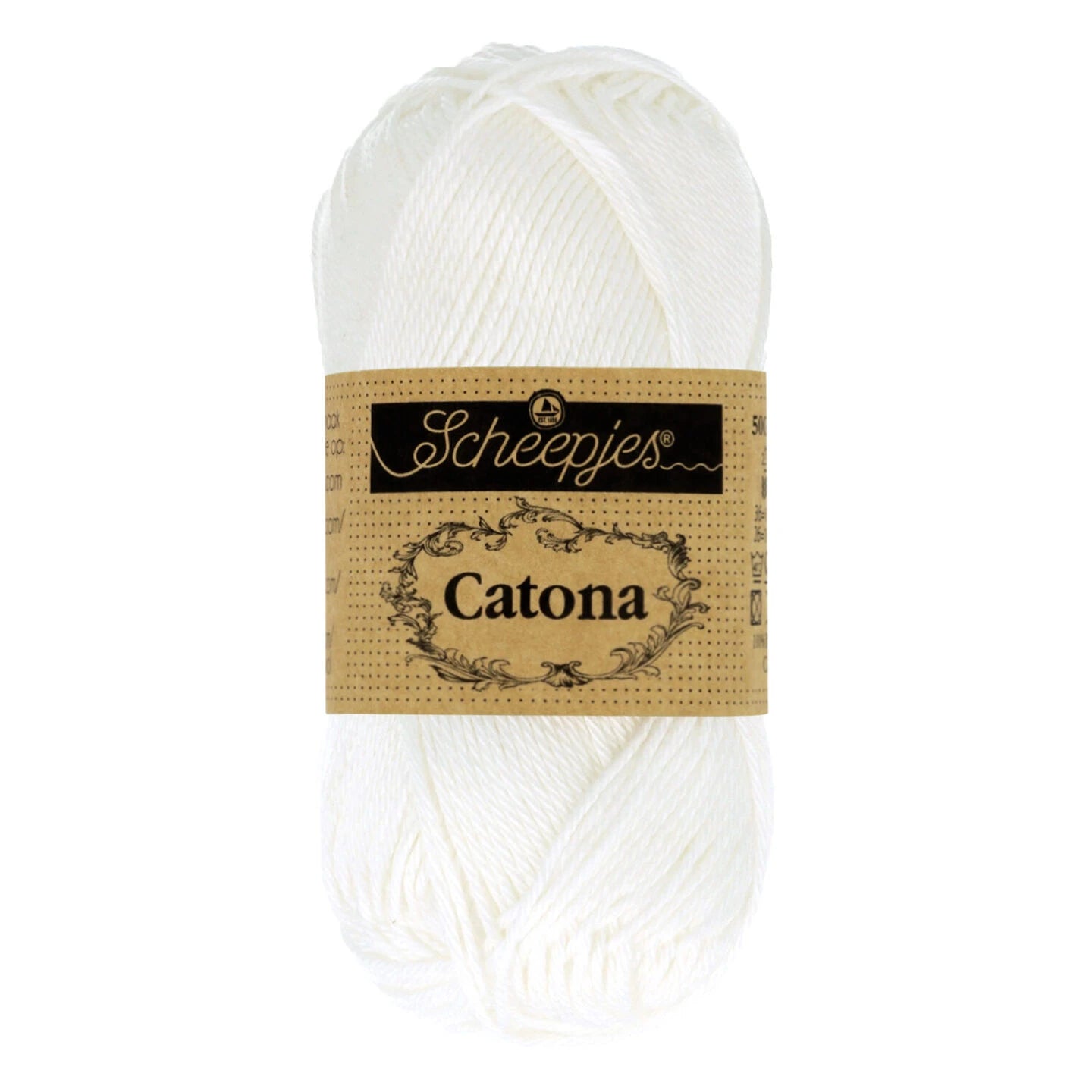 Fil coton Catona Scheepjes 106 blanc neige 50g idéal amigurumi crochet