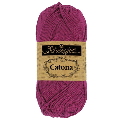 Fil coton Catona Scheepjes 128 pourpre de tyr 50g idéal amigurumi crochet