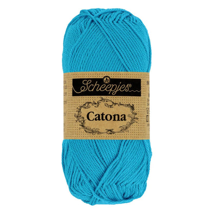 Fil coton Catona Scheepjes 146 bleu vif 50g idéal amigurumi crochet
