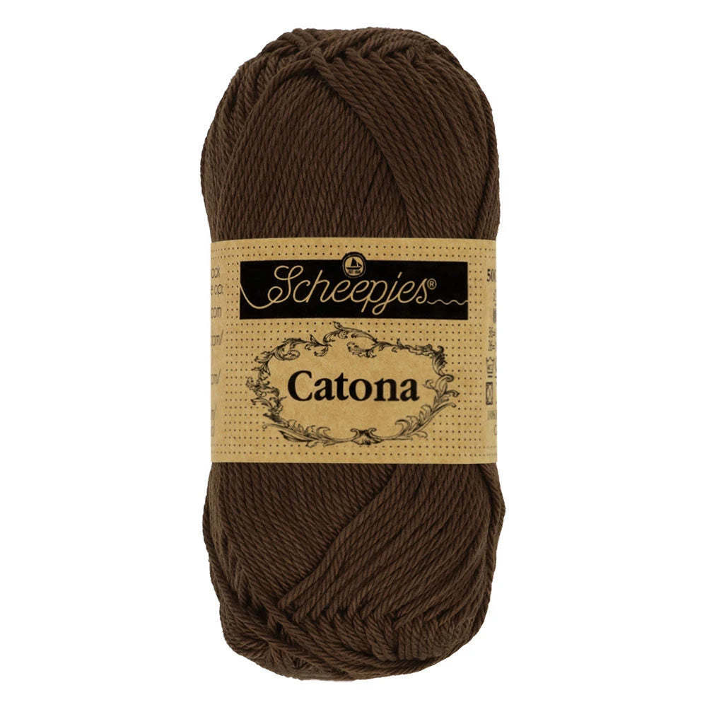 Fil coton Catona Scheepjes 162 café noir 50g idéal amigurumi crochet