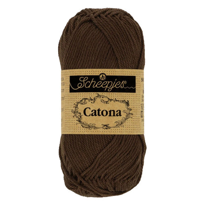 Fil coton Catona Scheepjes 162 café noir 50g idéal amigurumi crochet