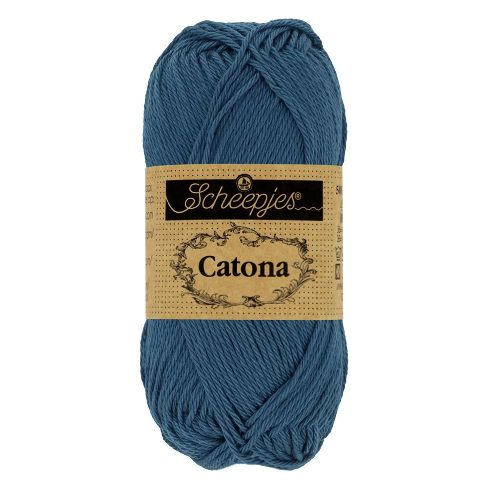Fil coton Catona Scheepjes 164 marine légère 50g idéal amigurumi crochet