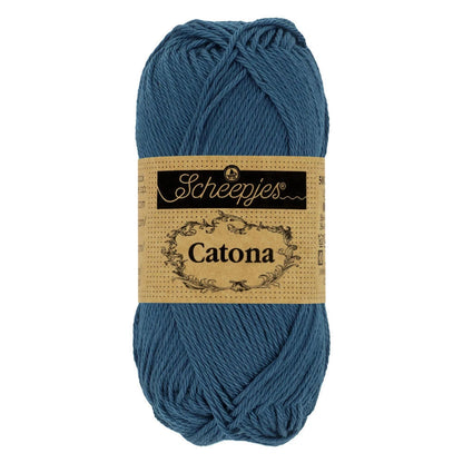 Fil coton Catona Scheepjes 164 marine légère 50g idéal amigurumi crochet