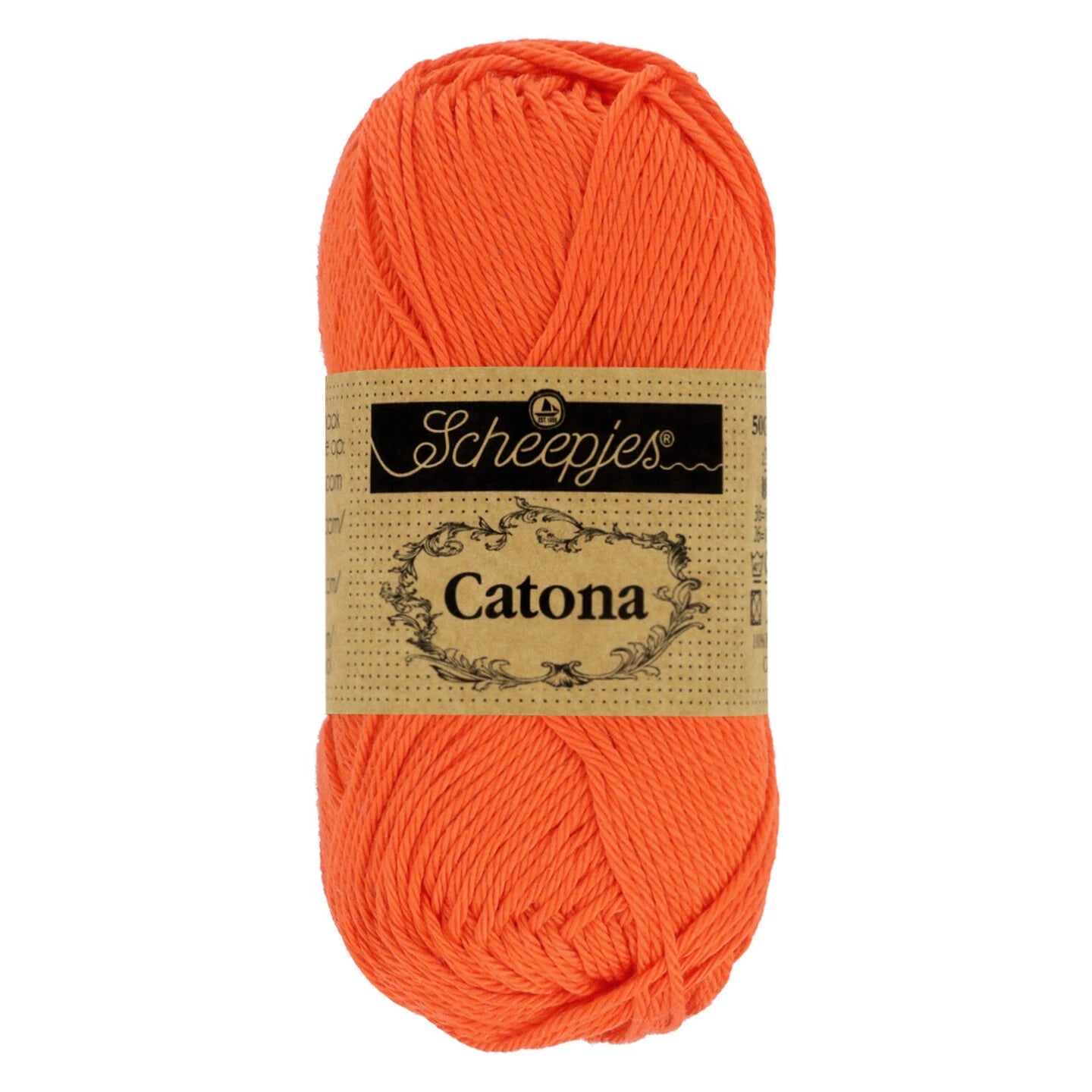 Fil coton Catona Scheepjes 189 orange royal 50g idéal amigurumi crochet