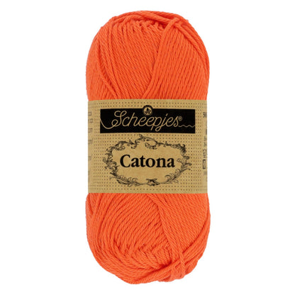 Fil coton Catona Scheepjes 189 orange royal 50g idéal amigurumi crochet