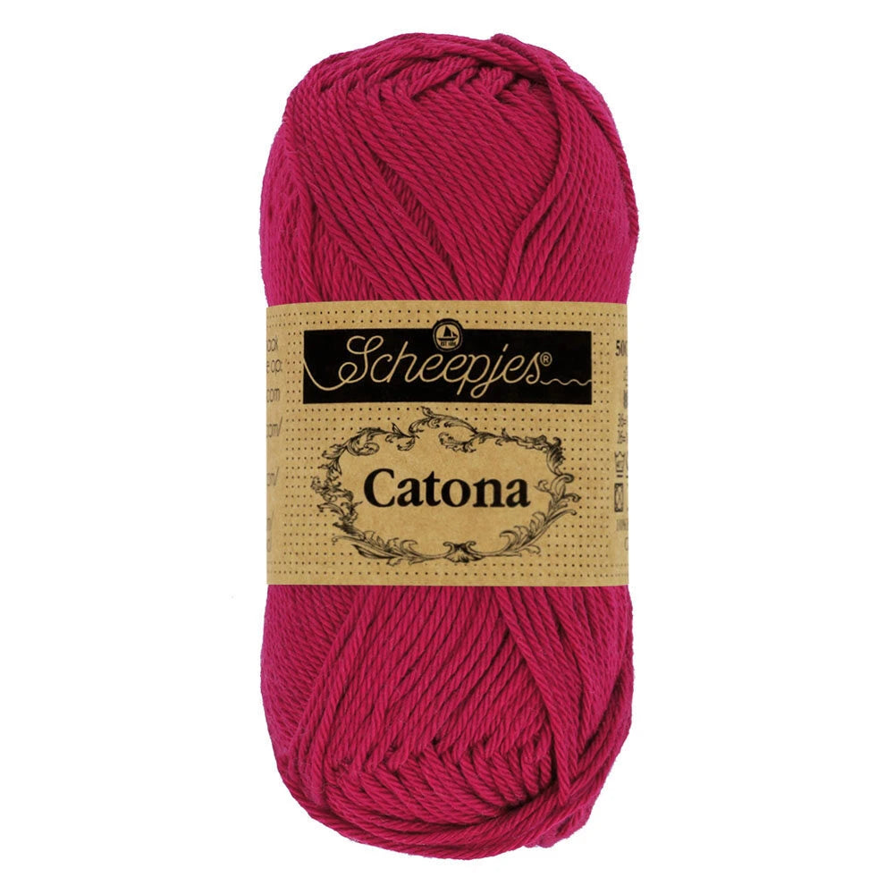 Fil coton Catona Scheepjes 192 écarlate 50g idéal amigurumi crochet