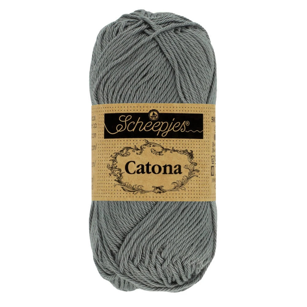 Fil coton Catona Scheepjes 242 gris métal 50g idéal amigurumi crochet