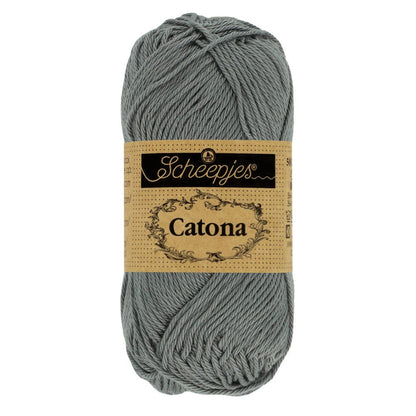 Fil coton Catona Scheepjes 242 gris métal 50g idéal amigurumi crochet