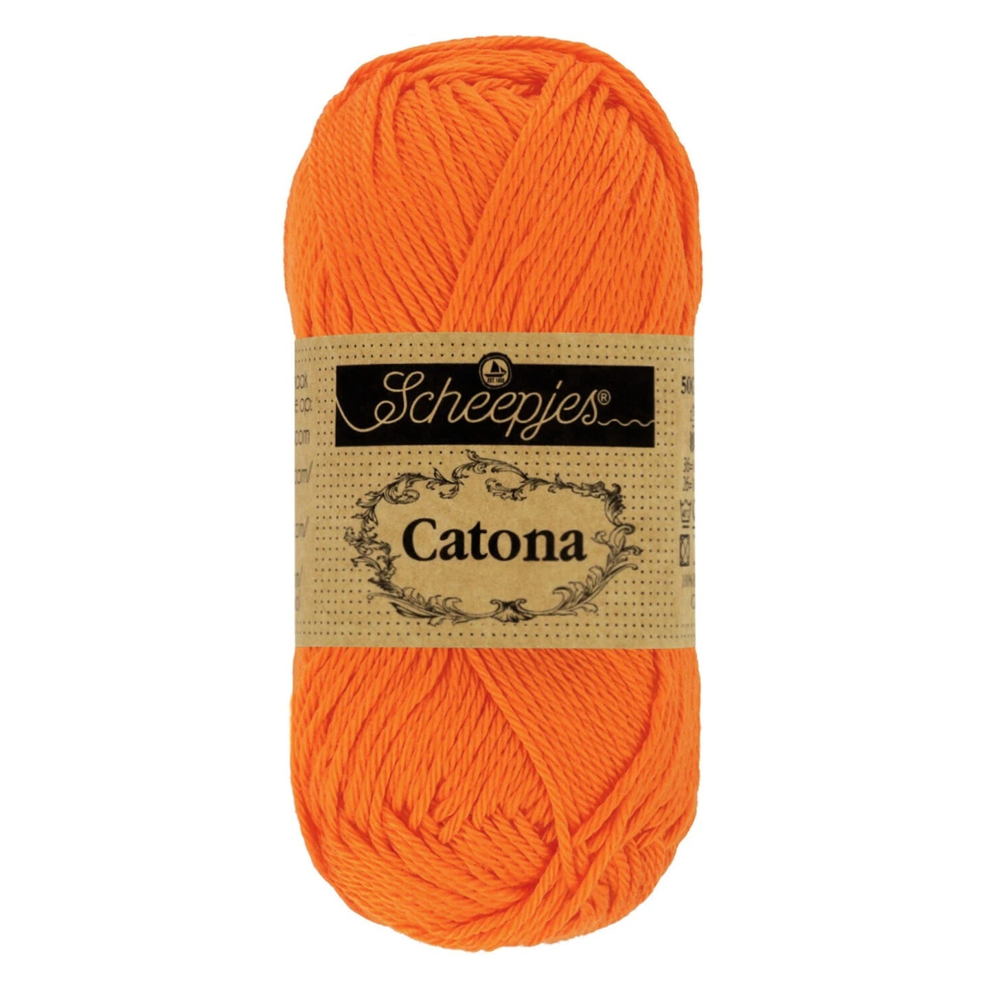 Fil coton Catona Scheepjes 281 tangerine 50g idéal amigurumi crochet