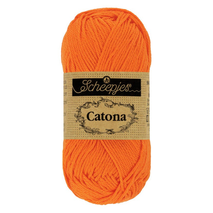 Fil coton Catona Scheepjes 281 tangerine 50g idéal amigurumi crochet