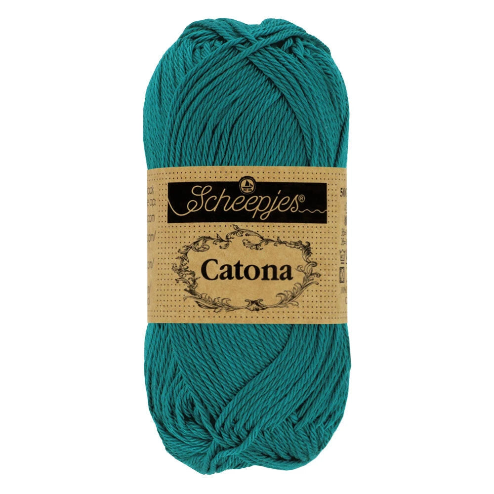 Fil coton Catona Scheepjes 401 dark teal 50g idéal amigurumi crochet