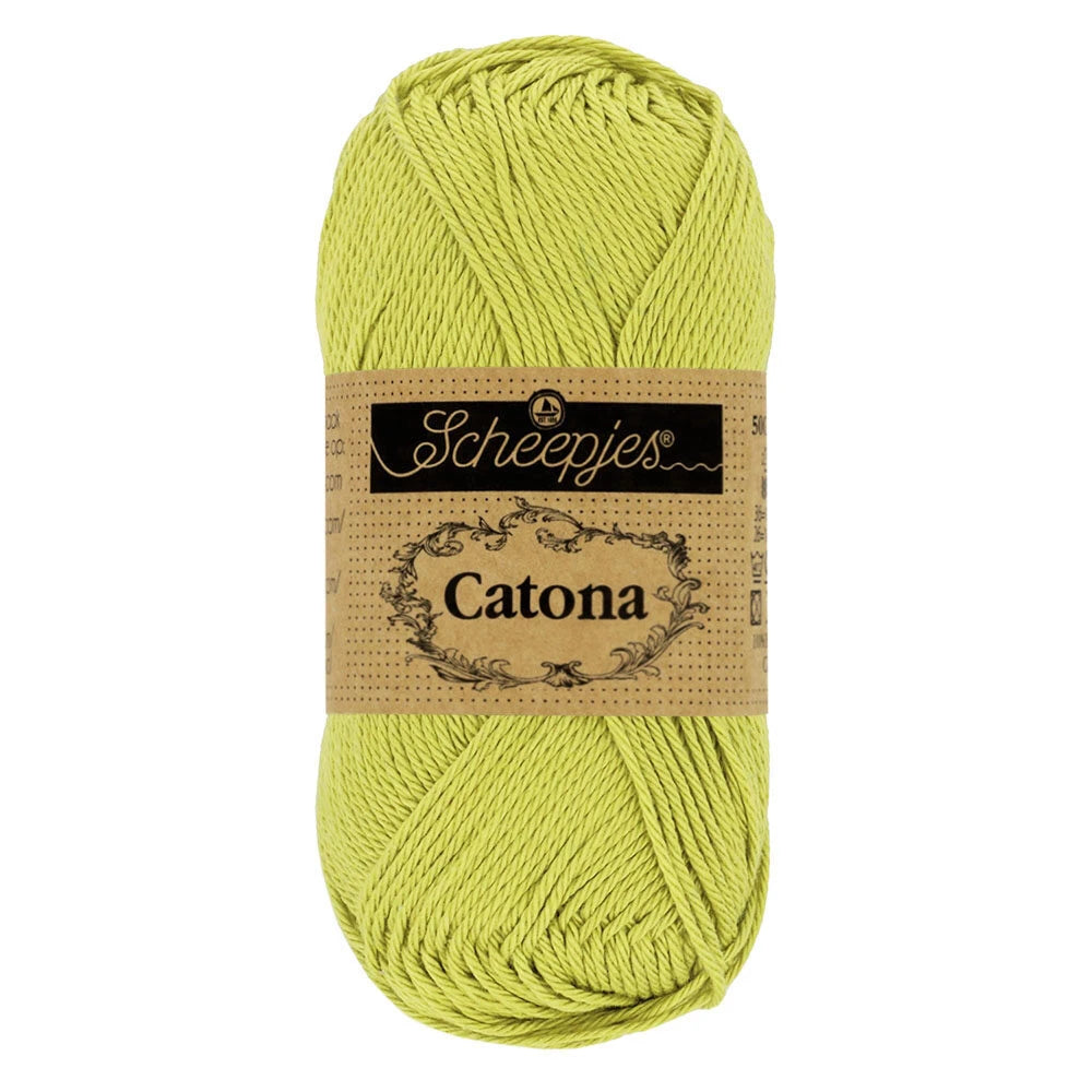 Fil coton Catona Scheepjes 512 citron vert 50g idéal amigurumi crochet