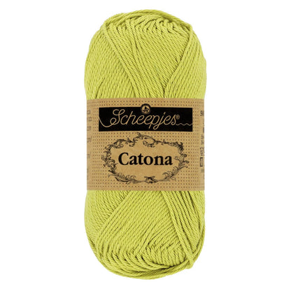 Fil coton Catona Scheepjes 512 citron vert 50g idéal amigurumi crochet