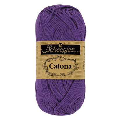 Fil coton Catona Scheepjes 521 violet foncé 50g idéal amigurumi crochet