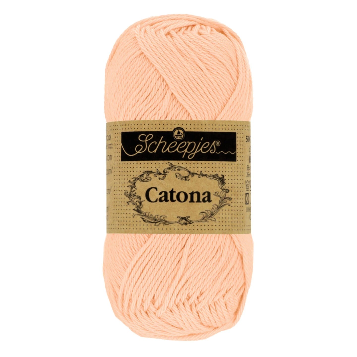 Fil coton Catona Scheepjes 523 pêche 50g idéal amigurumi crochet