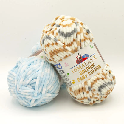 Fil chenille : Dolphin Baby Colors - Himalaya