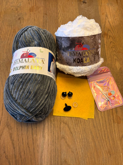 Kit - Le Loup (sans patron) LilyWools - Amigurumis et Crochets