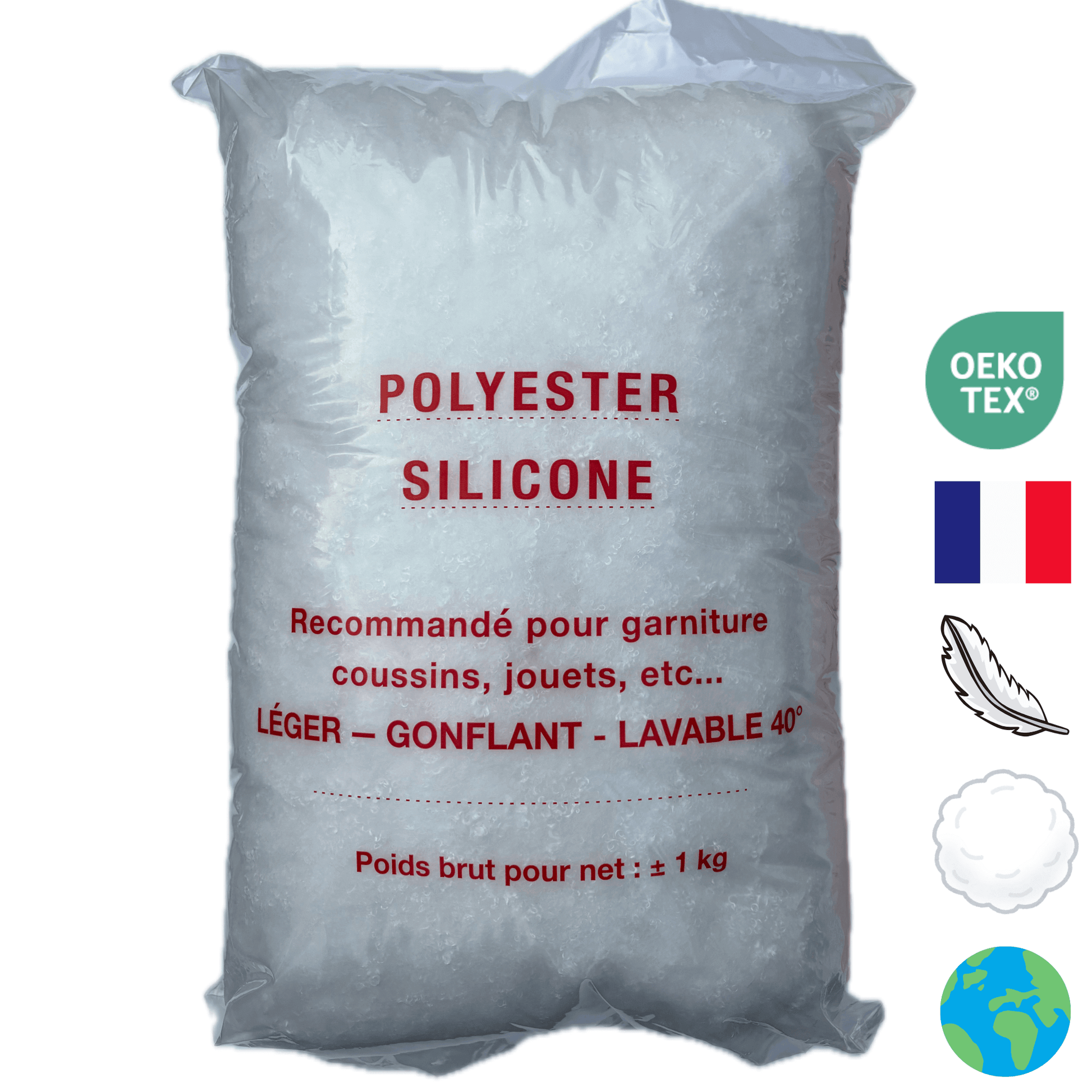 Rembourrage pour Amigurumi et peluche - Oeko-Tex - 100% Polyester - 1Kg LilyWools - Amigurumis et Crochets