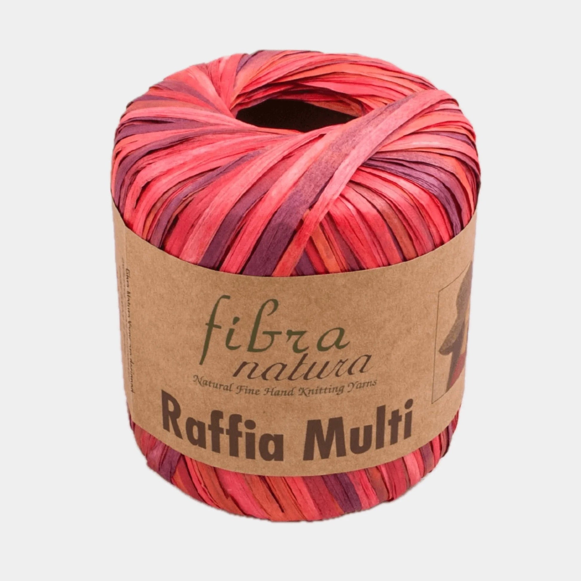 Fil raphia rouge coloré