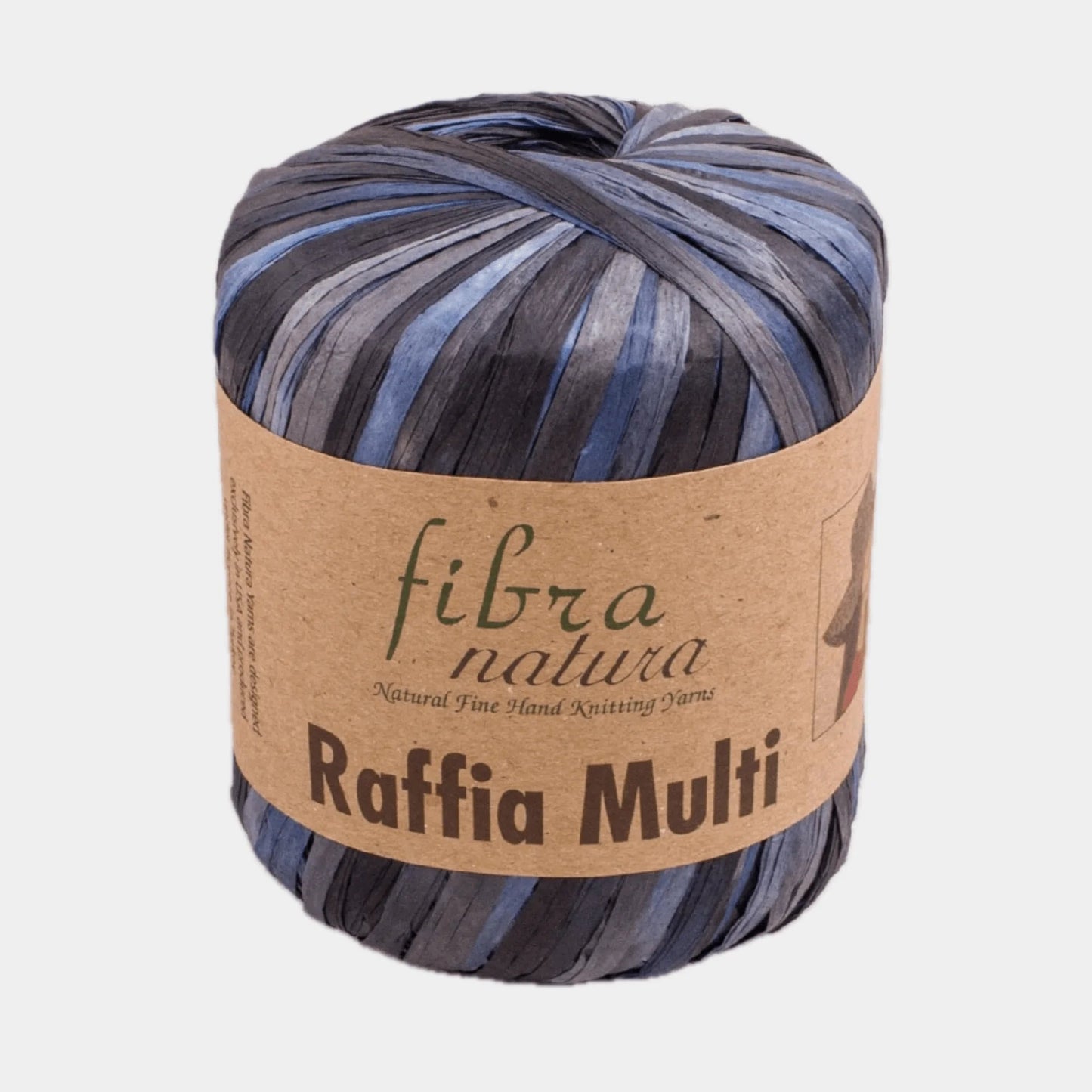 fil raphia coloré bleu