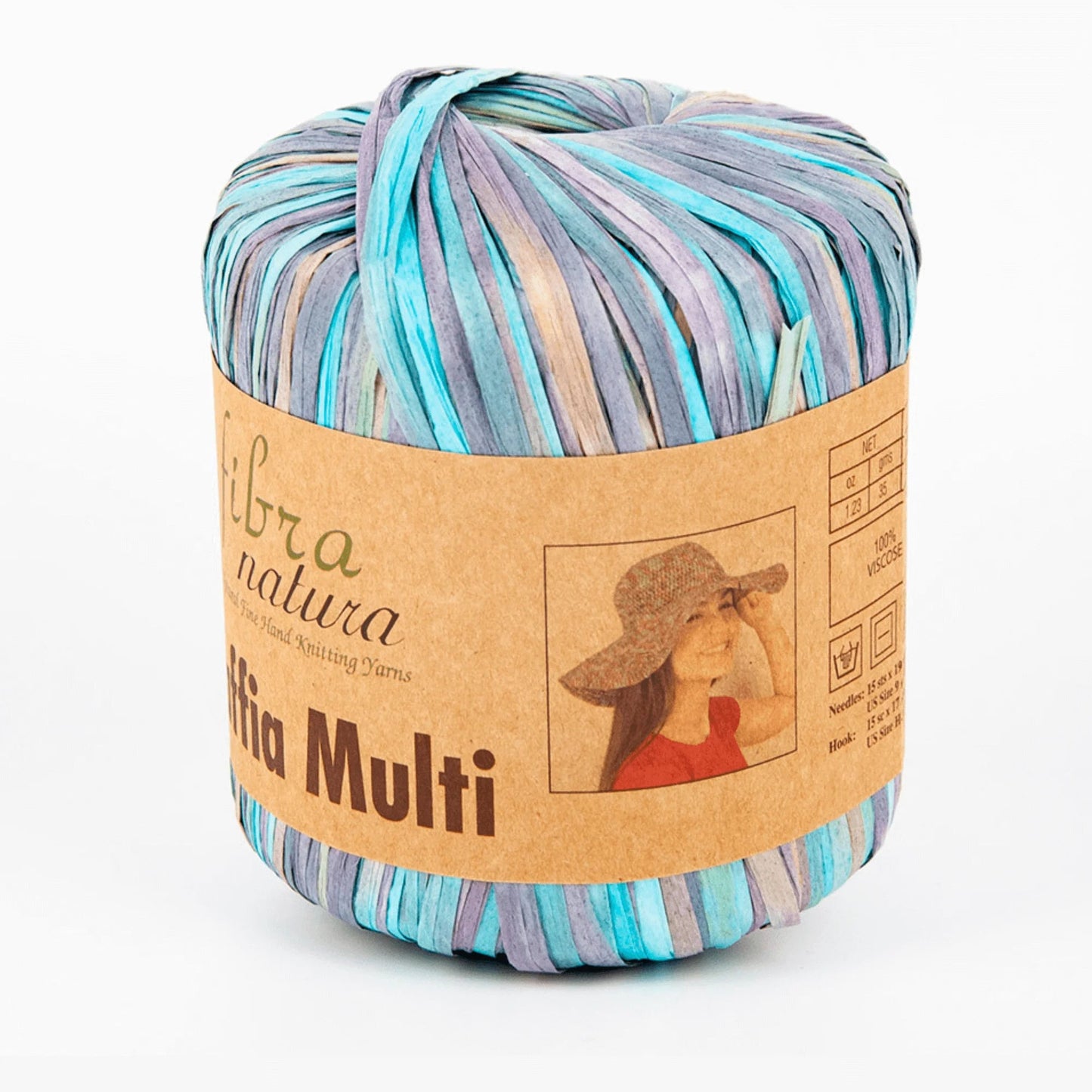 fil raphia bleu crochet